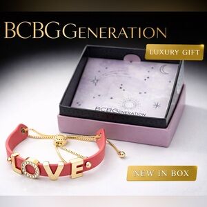 BCBG Generation LOVE Bracelet Pink Adjustable Gift Box
